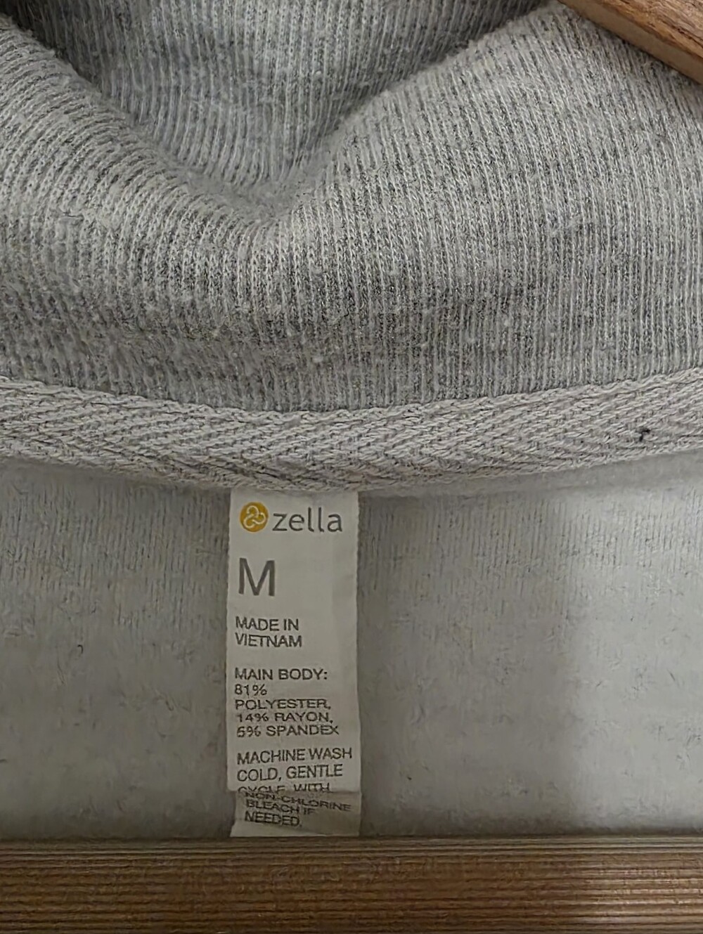 Zella Half Zip Grey Pullover - Picture 2 of 4